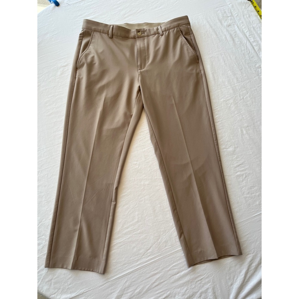 Greg‎ Norman Mens 34x26 Beige Golf Pants Moisture Wicking Stretch